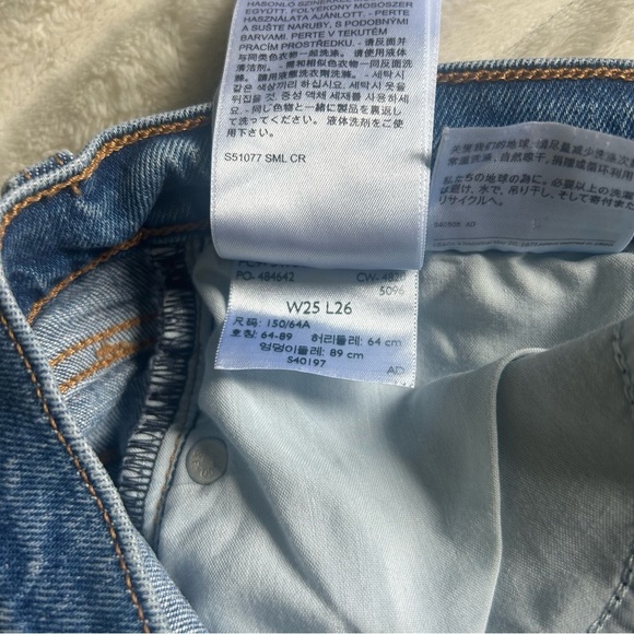 Levi Womens US25 Wedgie Straight Button Fly Blue Jeans - Picture 9 of 12